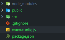 Vị trí của tệp craco.config.js trong dự án của bạn.