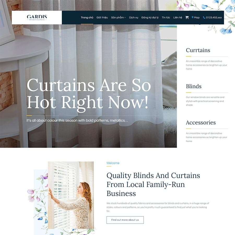 10 - Thiết kế website bán rèm cửa 