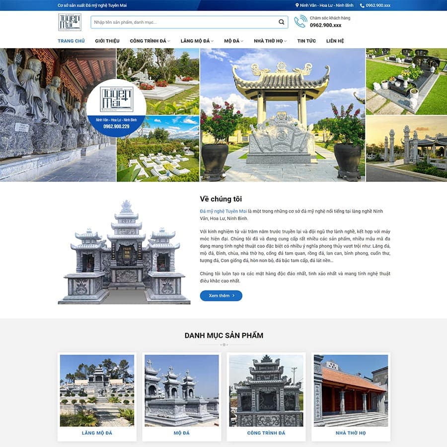 31 - Thiết kế website cơ sở đá mỹ nghệ