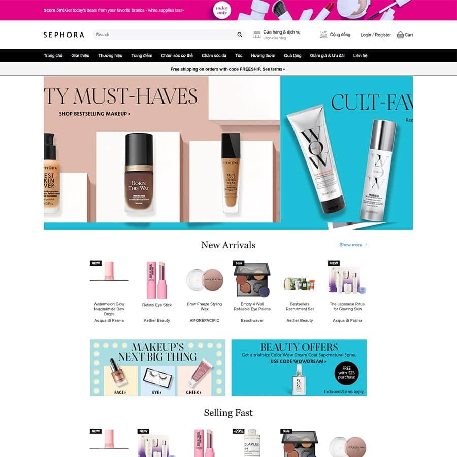 37 - Thiết kế websiteTheme wordpress mỹ phẩm 
