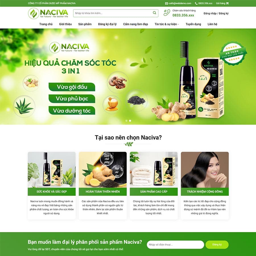 30 - Thiết kế website mỹ phẩm 