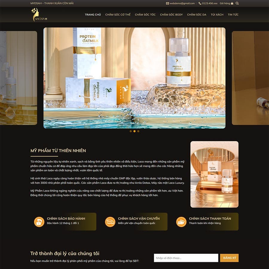 7 - Thiết kế website mỹ phẩm 