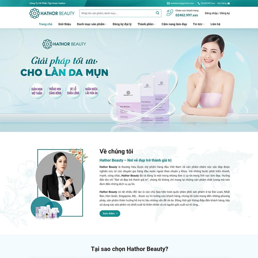 6 - Thiết kế website mỹ phẩm 