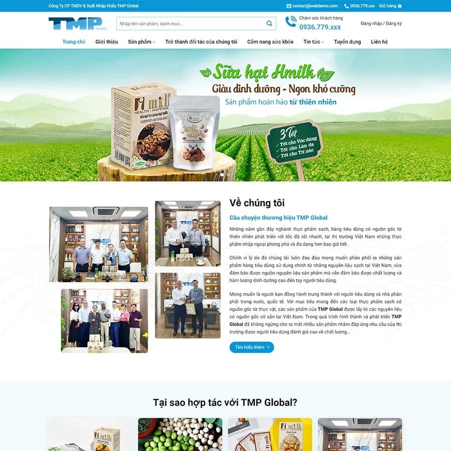 21 - Thiết kế website thực phẩm sạch 