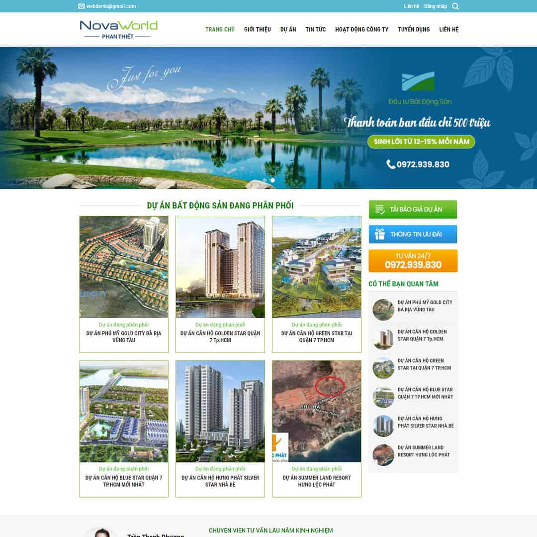 33 - Thiết kế website bất động sản 