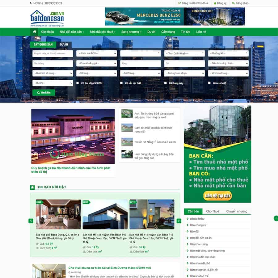 18 - Thiết kế website bất động sản 