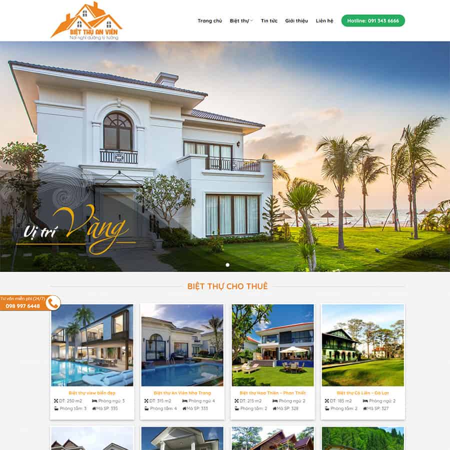 16 - Thiết kế website bất động sản 