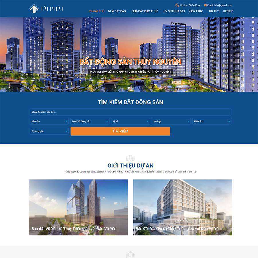 8 - Thiết kế website bất động sản 