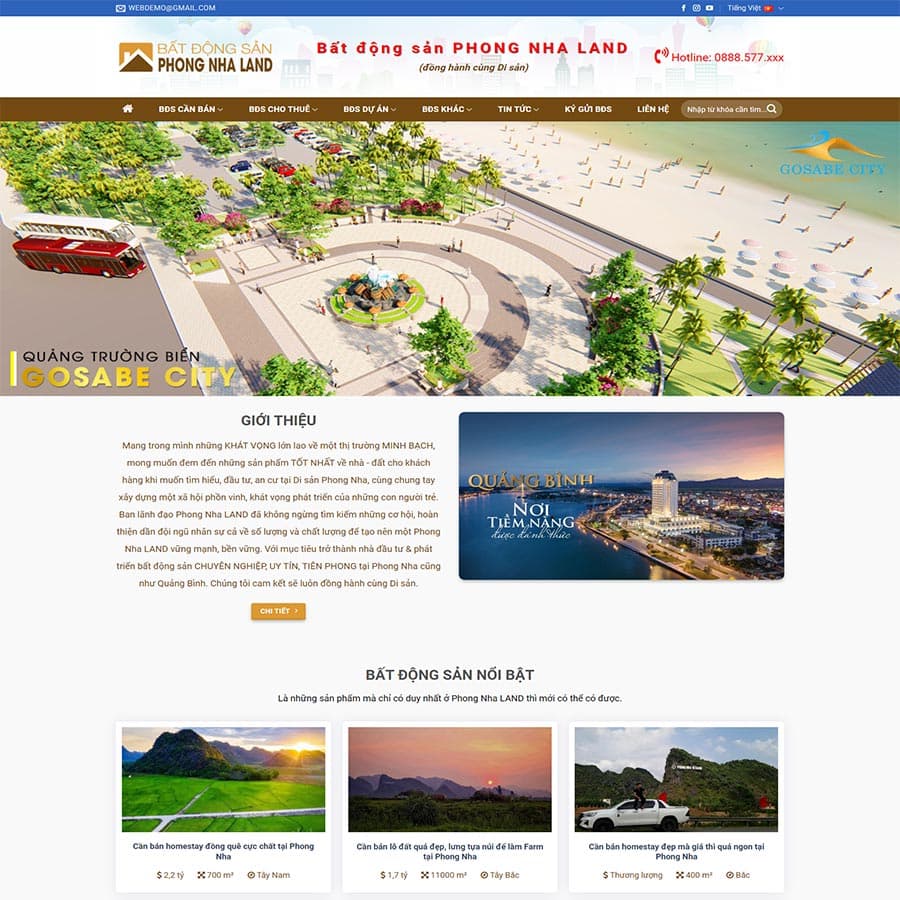 7 - Thiết kế website bất động sản 