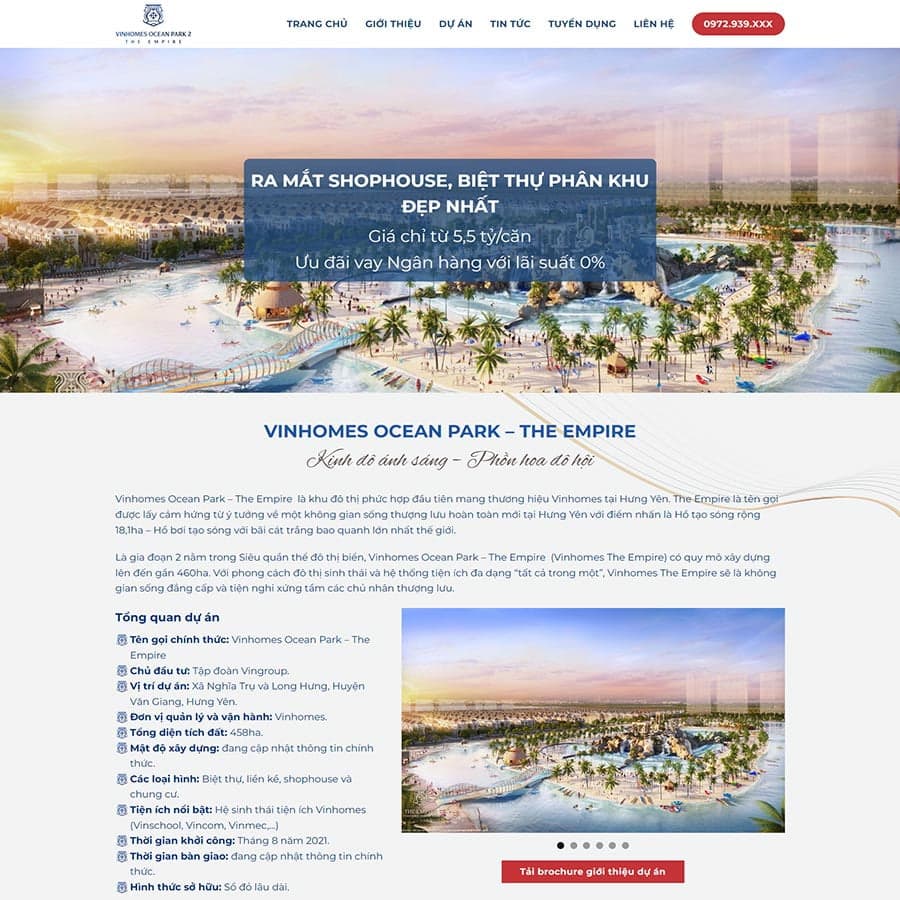 4 - Thiết kế website bất động sản 