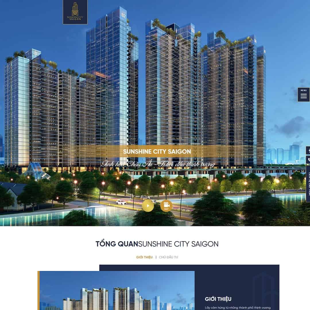 30 - Thiết kế website giới thiệu về dự án bất động sản