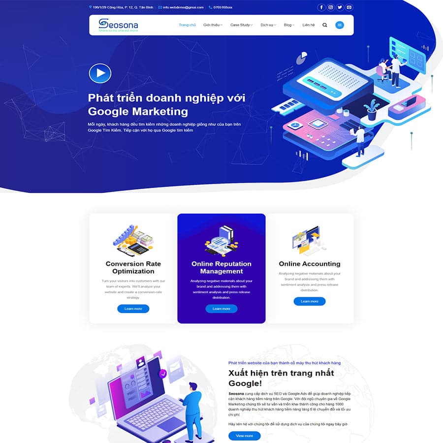 40 - Thiết kế website công ty Agency, SEO website