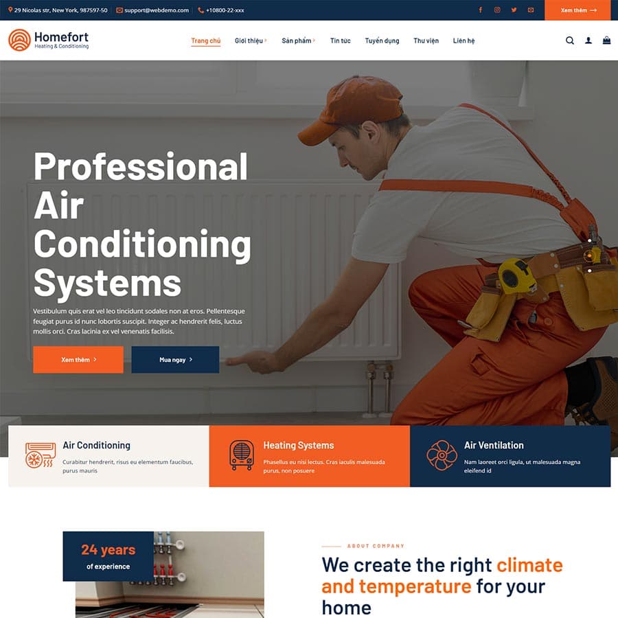 10 - Thiết kế website công ty dịch vụ điện nước