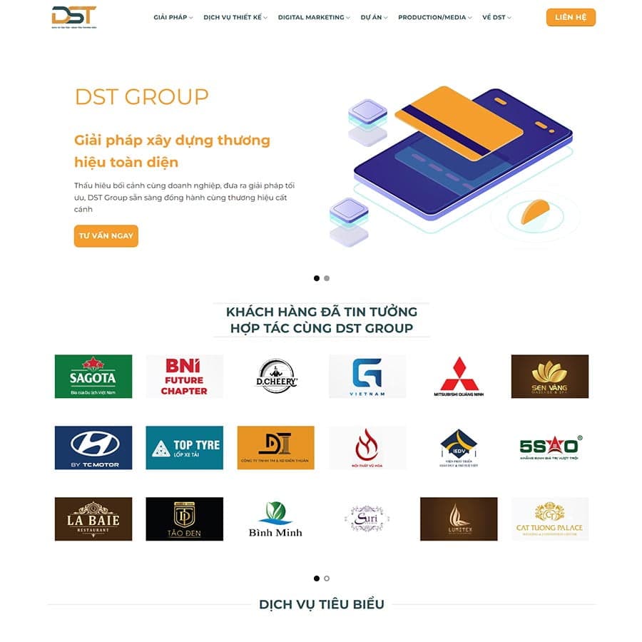 15 - Thiết kế website công ty Digital Marketing 