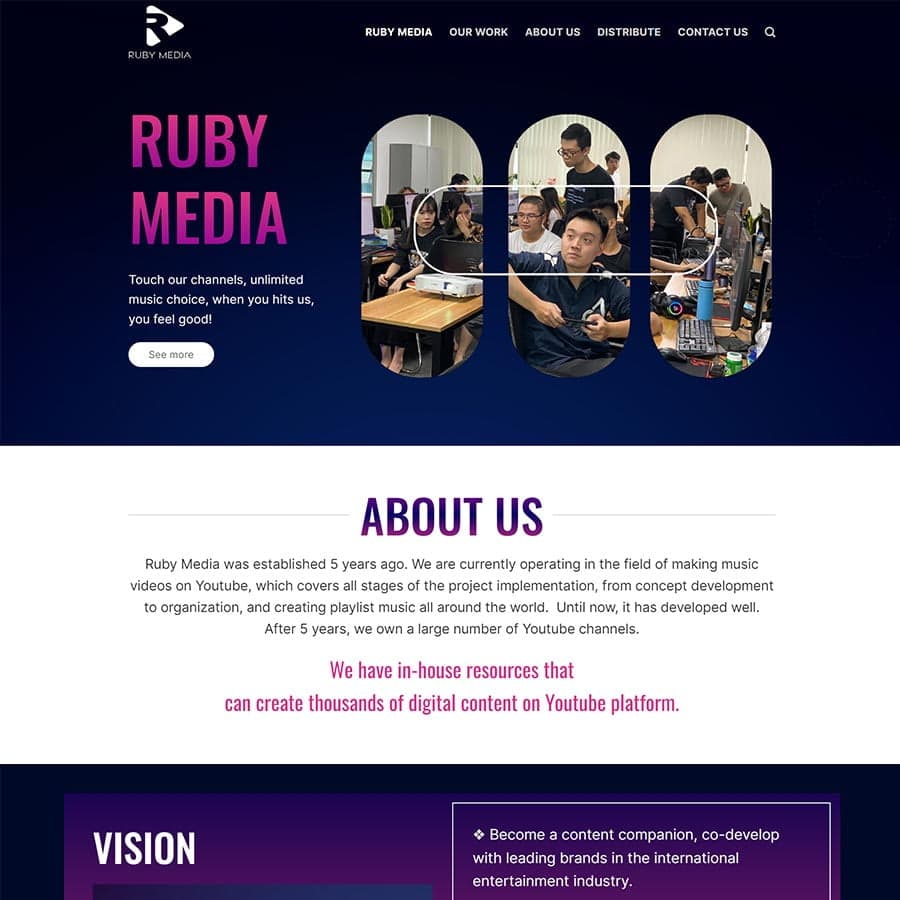 9 - Thiết kế website công ty media network