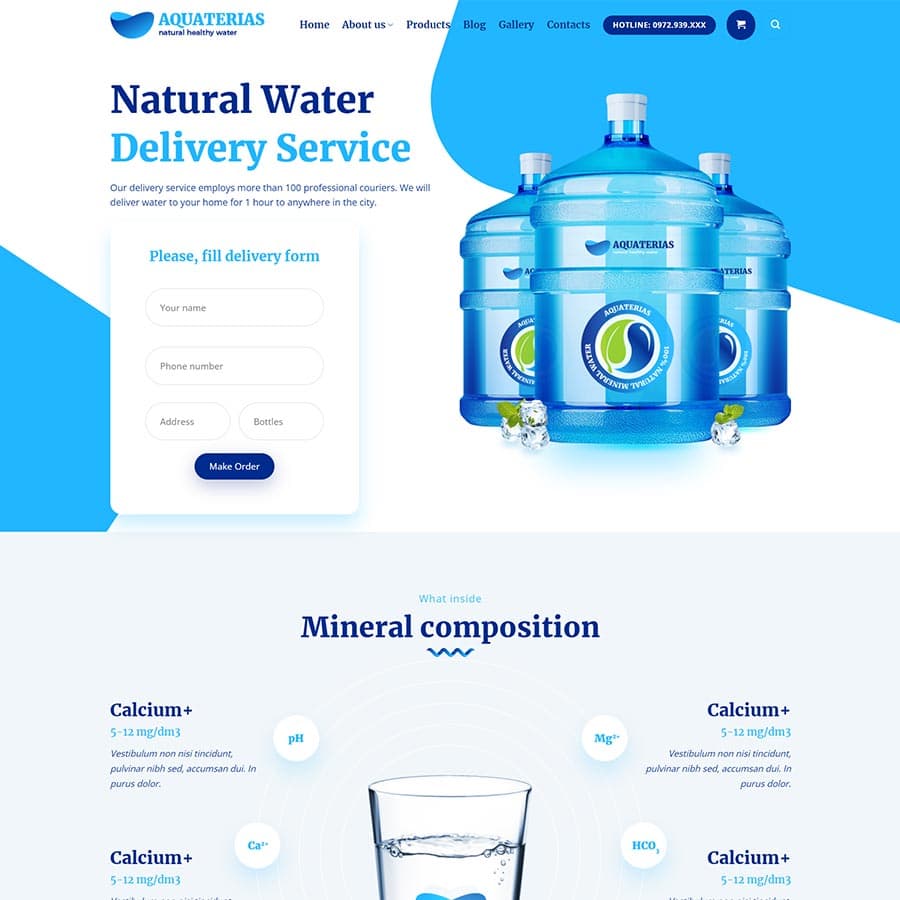 4 - Thiết kế website công ty nước tinh khiết đóng chai