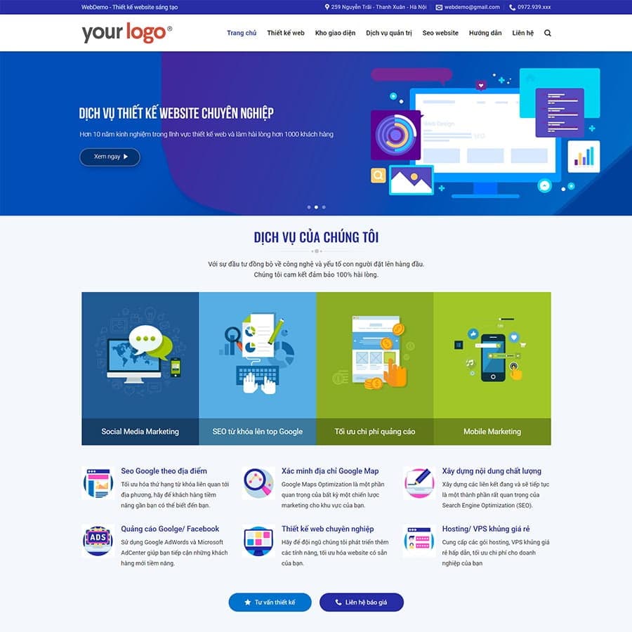 18 - Thiết kế website công ty thiết kế website 