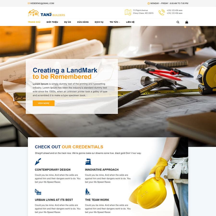 39 - Thiết kế website giới thiệu công ty xây dựng 