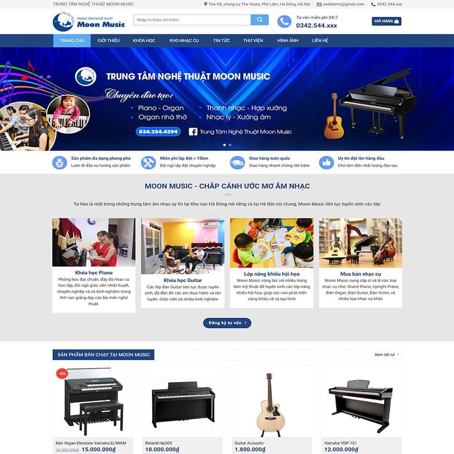 30 - Thiết kế website trung tâm dạy nhạc
