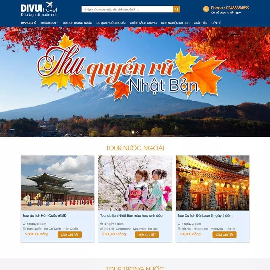 17 - Thiết kế website du lịch 