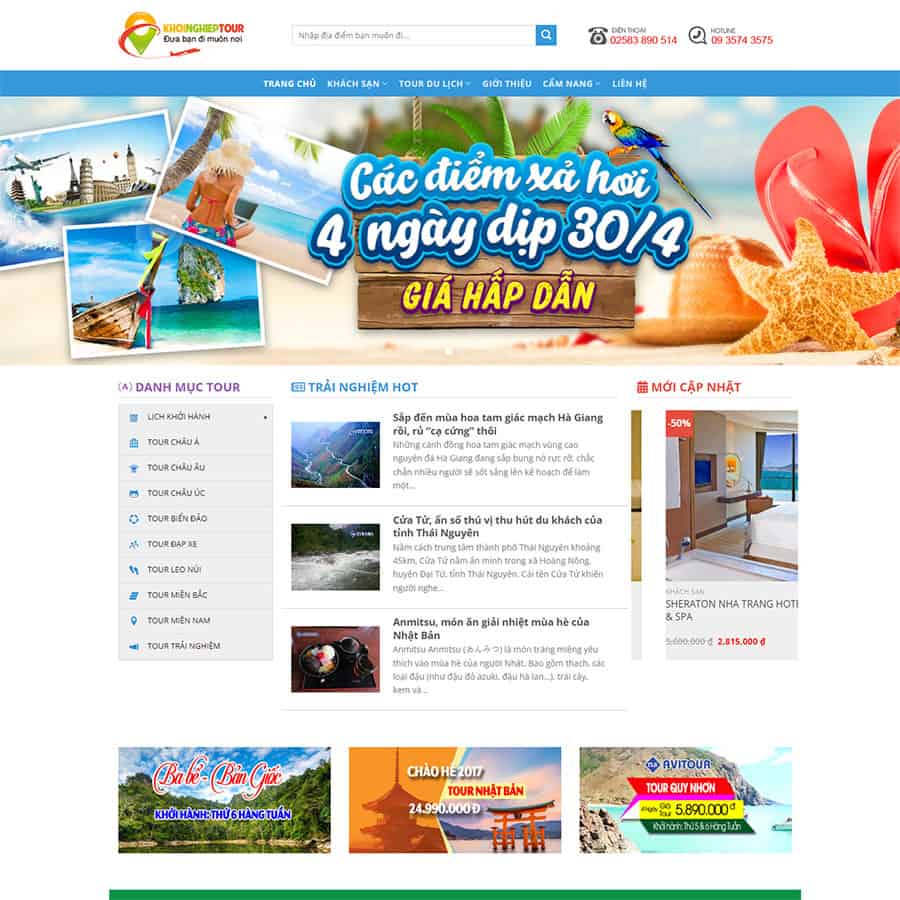 14 - Thiết kế website du lịch 