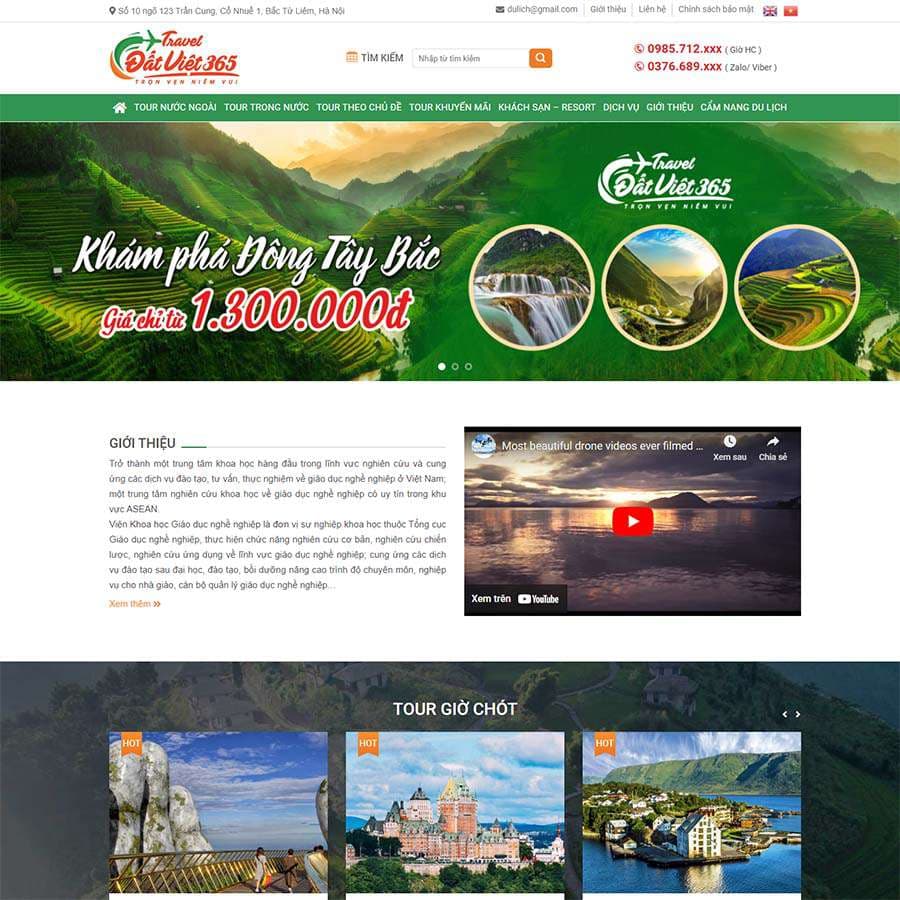 8 - Thiết kế website du lịch 