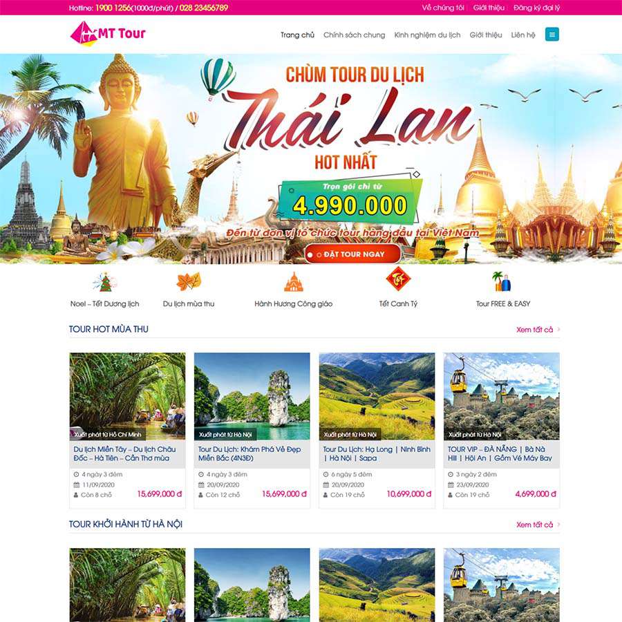 6 - Thiết kế website du lịch 