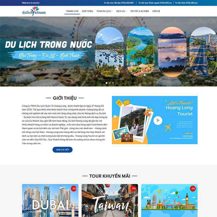 5 - Thiết kế website du lịch 