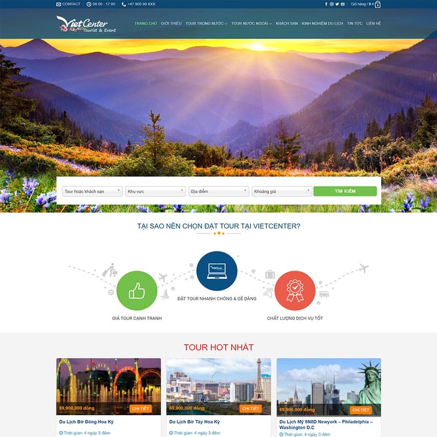 3 - Thiết kế website du lịch 
