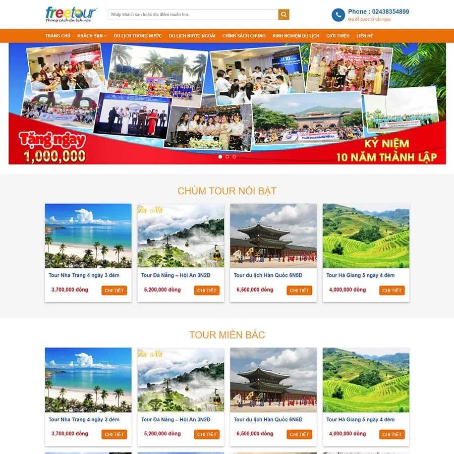 13 - Thiết kế website du lịch cao cấp 