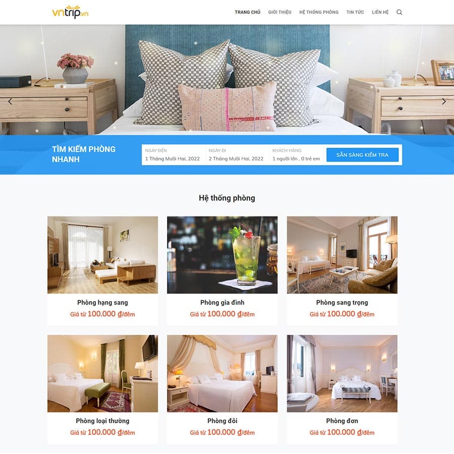 4 - Thiết kế website khách sạn 