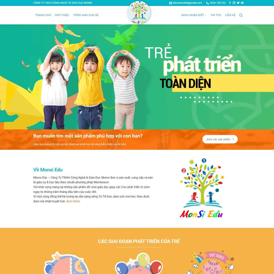 14 - Thiết kế website bán đồ chơi, thiết bị giáo dục cho trẻ