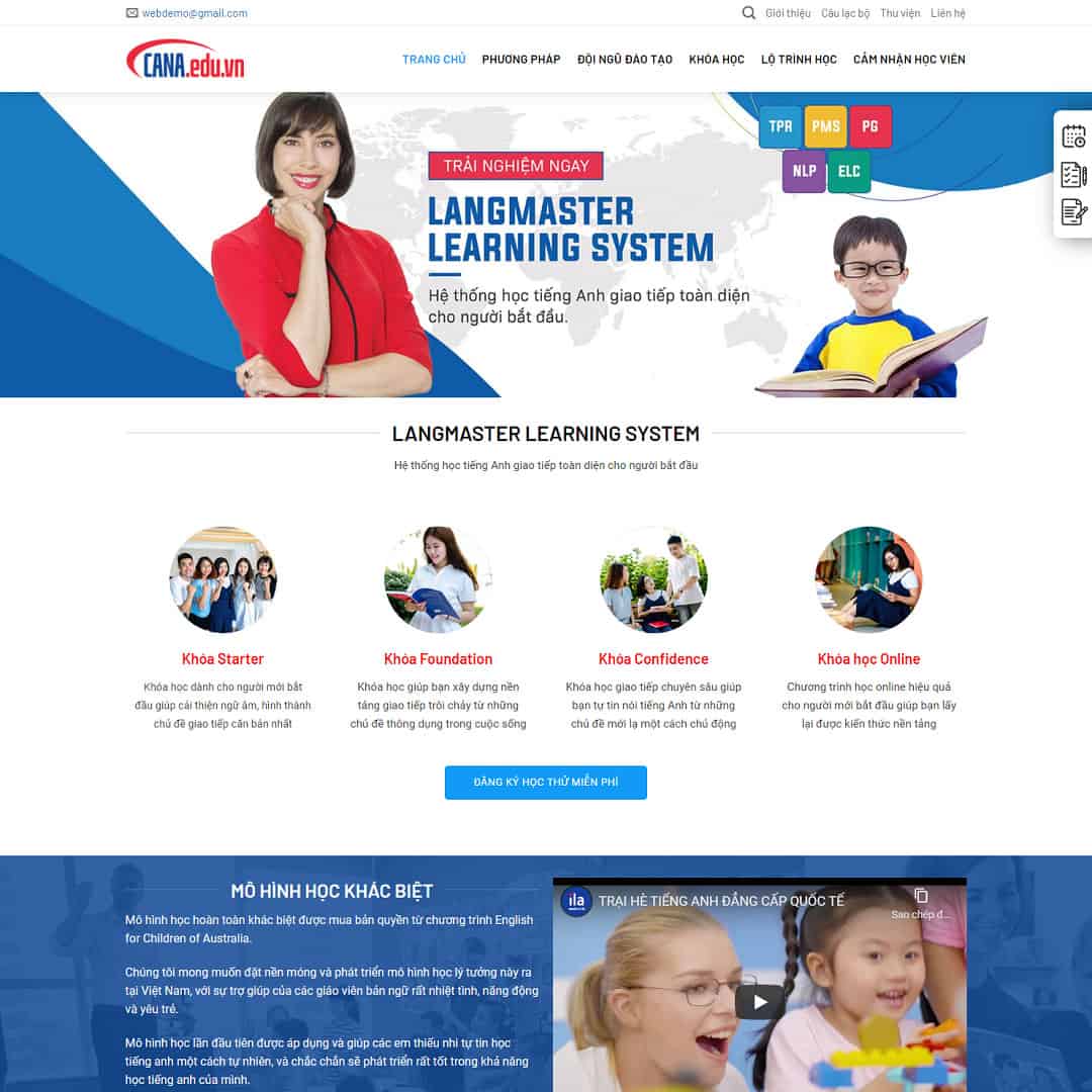 27 - Thiết kế website giới thiệu khóa học tiếng anh