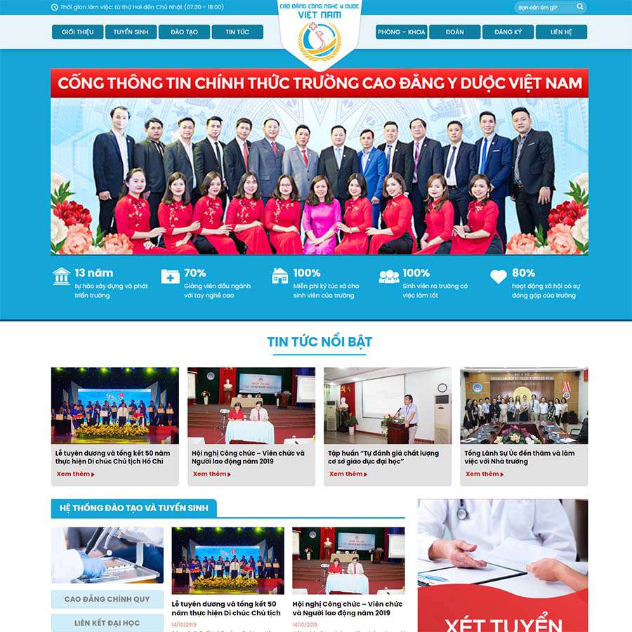 10 - Thiết kế website giới thiệu Trường Học