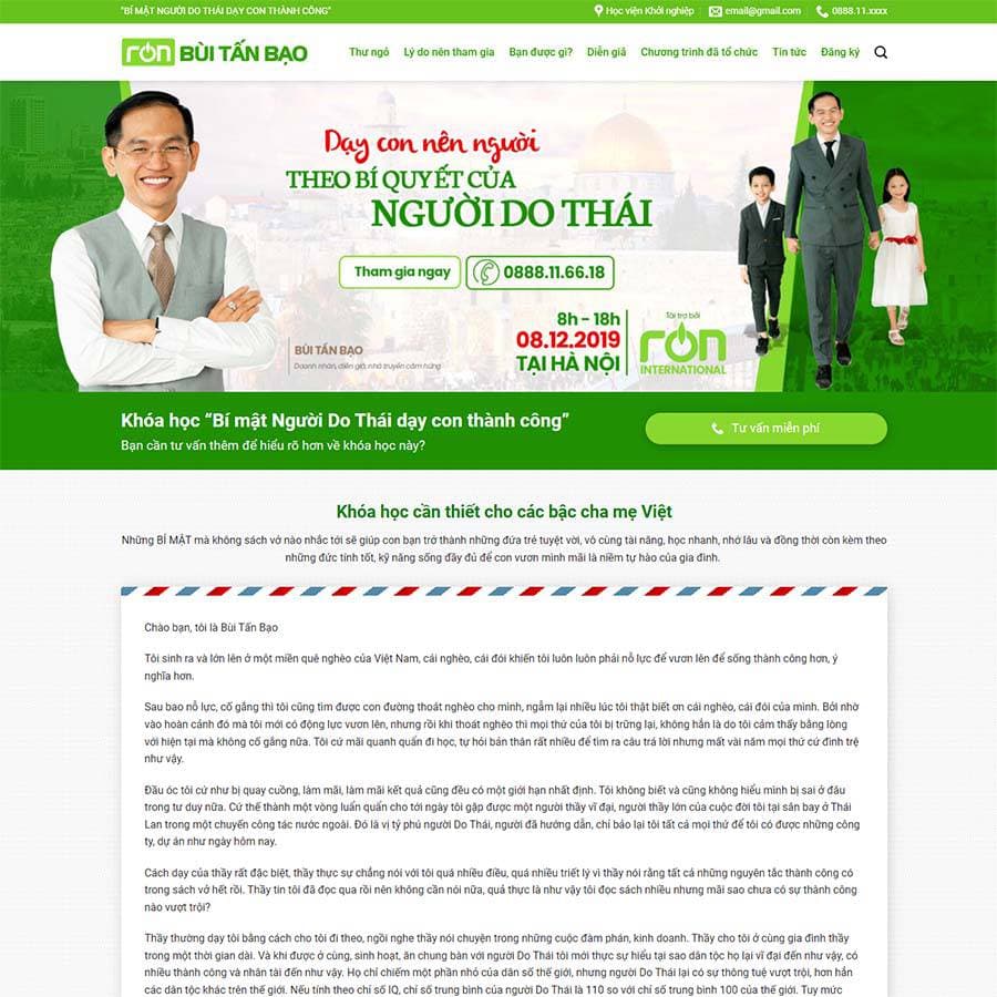 9 - Thiết kế website khóa học đào tạo