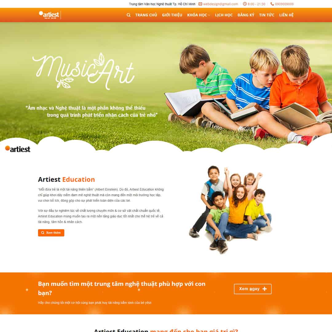28 - Thiết kế website khóa học nghệ thuật