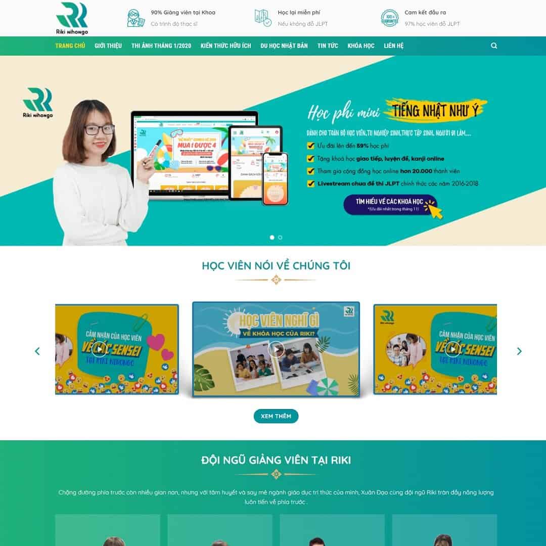 19 - Thiết kế website trung tâm học tiếng Nhật