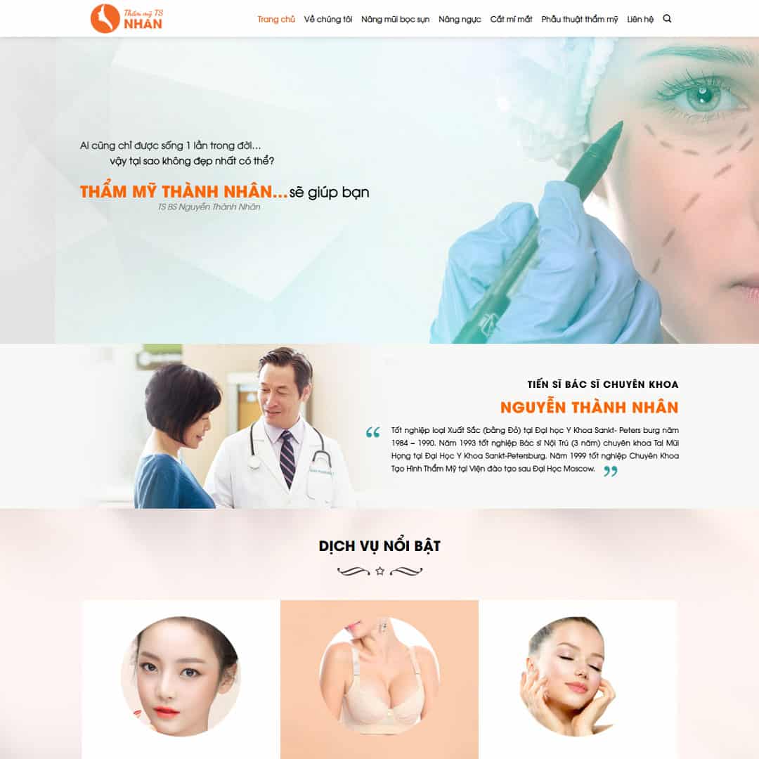 24 - Thiết kế website dịch vụ thẩm mỹ, phòng khám