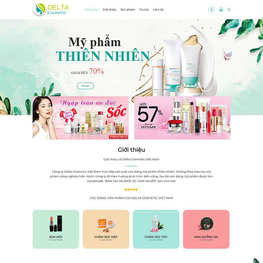 5 - Thiết kế website mỹ phẩm 