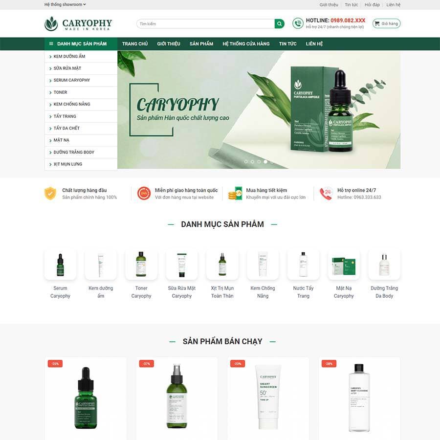 3 - Thiết kế website mỹ phẩm 