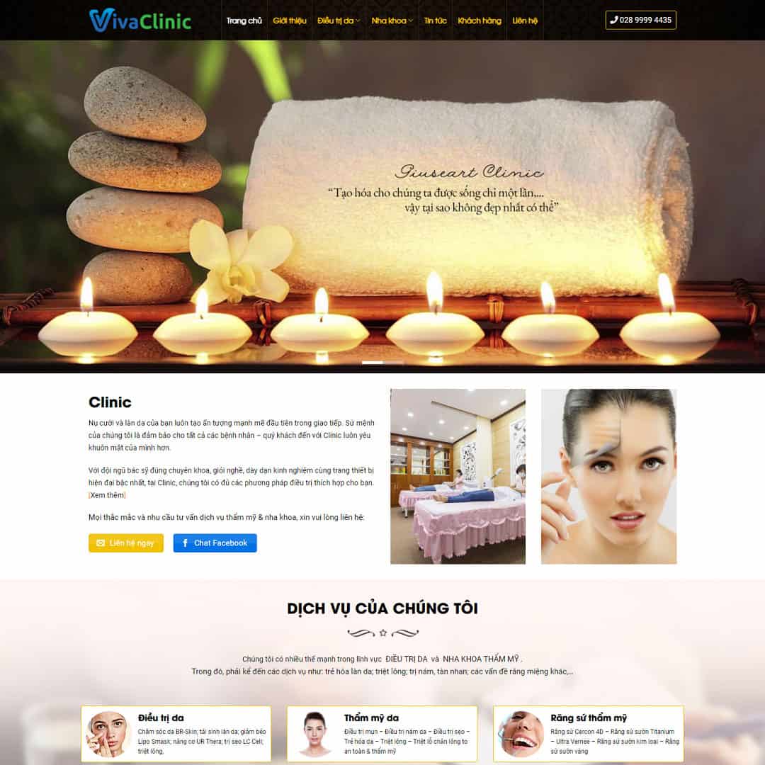 17 - Thiết kế website nha khoa, thẩm mỹ viện 