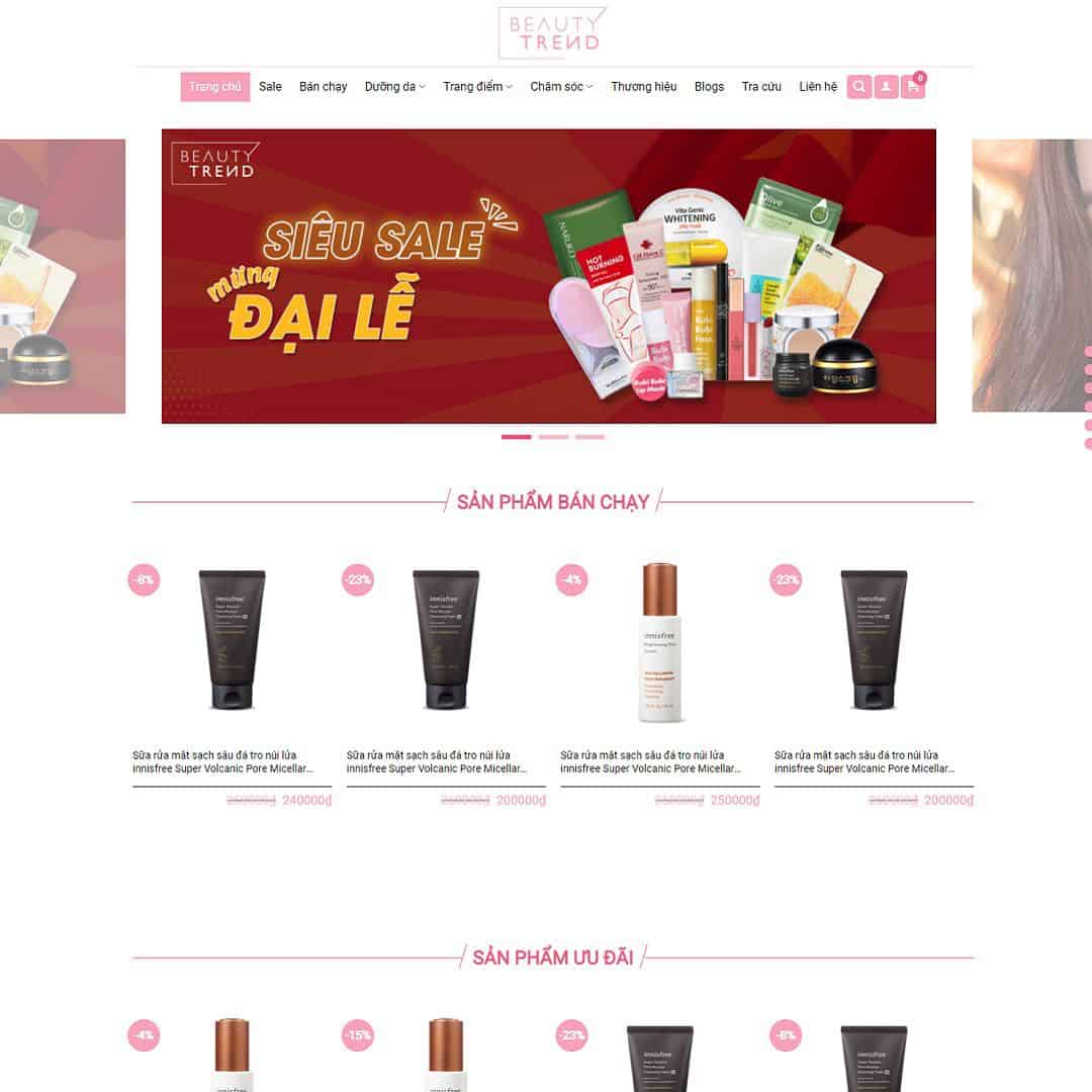 15 - Thiết kế website Shop bán mỹ phẩm