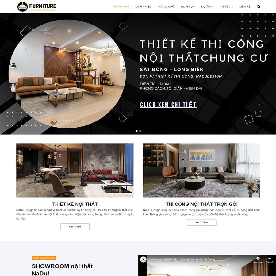 2 - Thiết kế website nội thất 