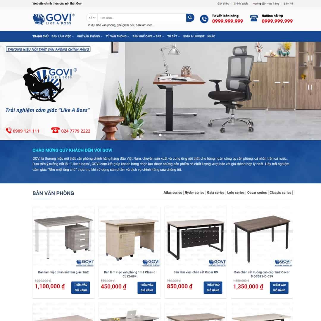 14 - Thiết kế website nội thất govi